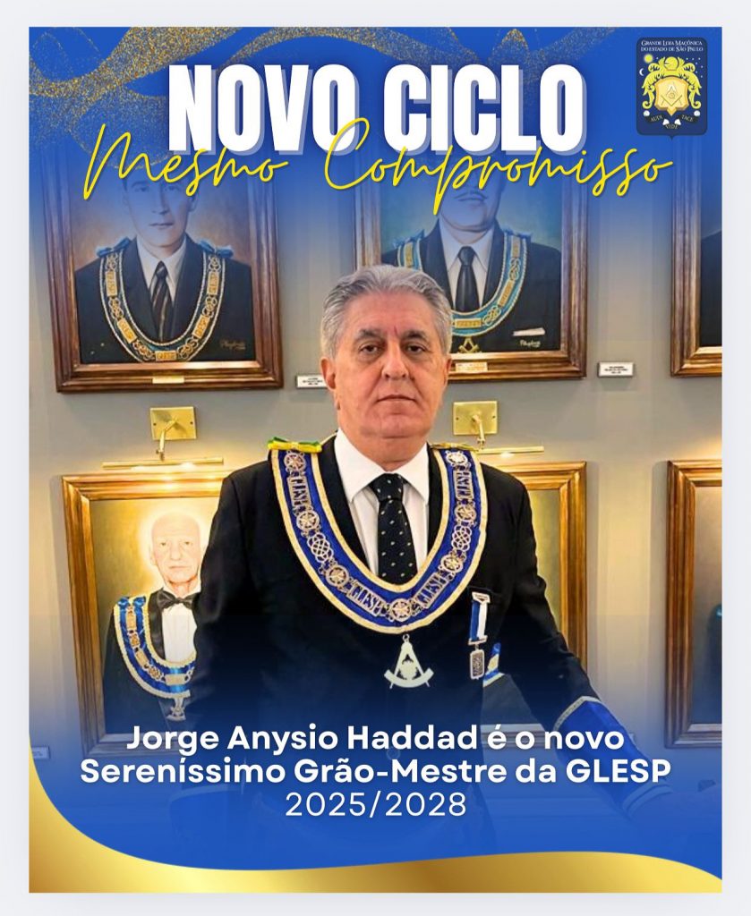 Jorge Anysio Haddad reeleito Grão-Mestre da GLESP em 2025
