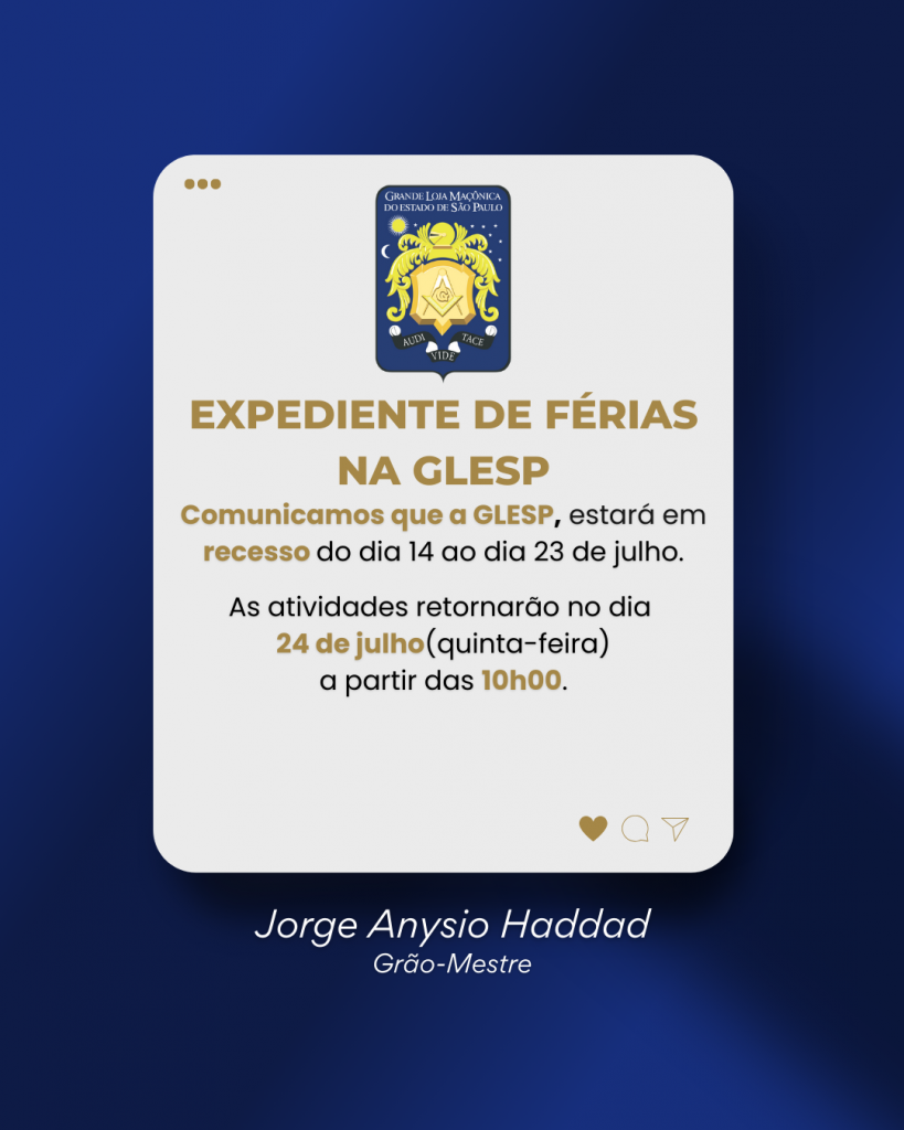 Comunicado 14 ao 23 de julho